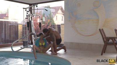 Madelina Dee is a young black teen who gets satisfied by her Black personal swimming coach's massive BBC - sexu.com