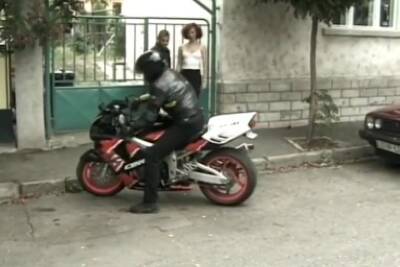 Two Bikers Caught The Young Redhaired To Make Hot 3some - upornia.com - Usa