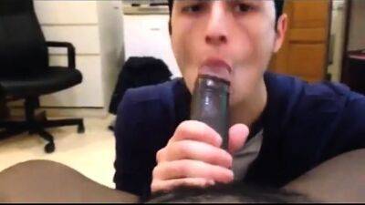 White Mexican Young Boy Sucking Black Cock Eating Cums - drtuber.com - Mexico