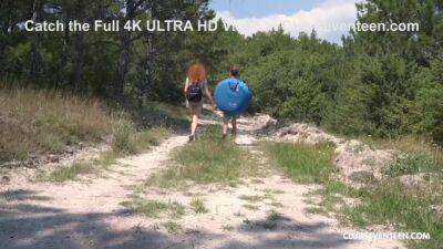 young gets her Ginger twat boned in nature - sunporno.com
