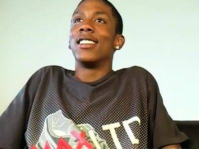 Young black UK teen Bobby sprays warm cum after jerking off - drtuber.com - Britain
