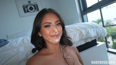 amazing facial for the young Latina after such excellent home POV - xbabe.com